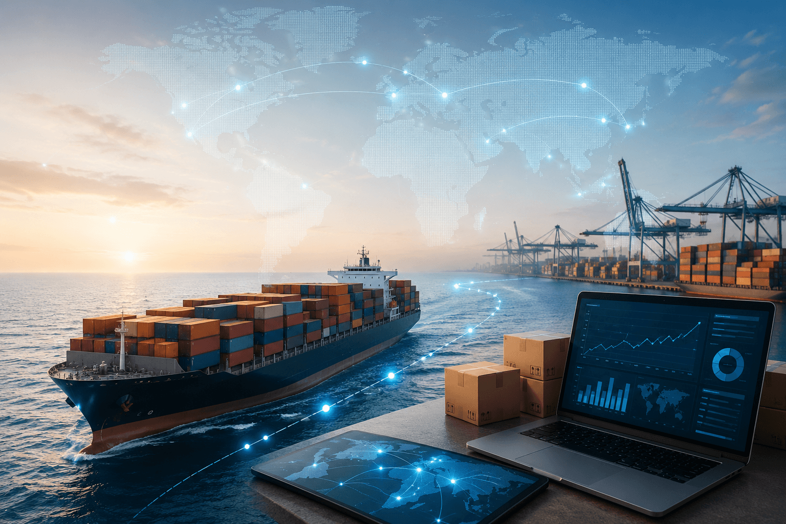 Cách biến những container đang trên biển thành dữ liệu để chủ động dòng vốn lưu động